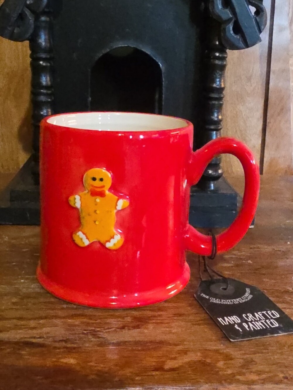 Handcrafted Red Gingerbread Accent Mug
